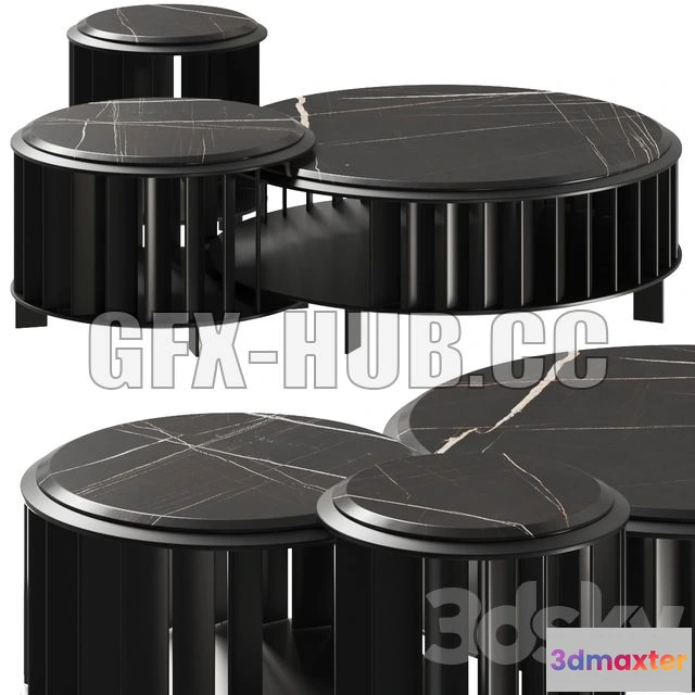 1202412 - FURNITURE 3D MODELS - Living Divani Islands Coffee Tables