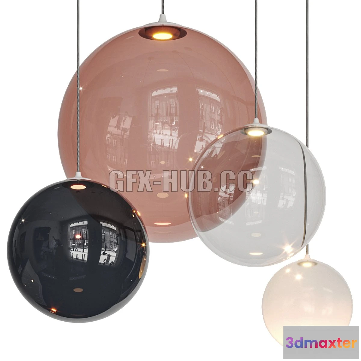 1202430 - FURNITURE 3D MODELS - Lodes Random Solo Pendant Lamps