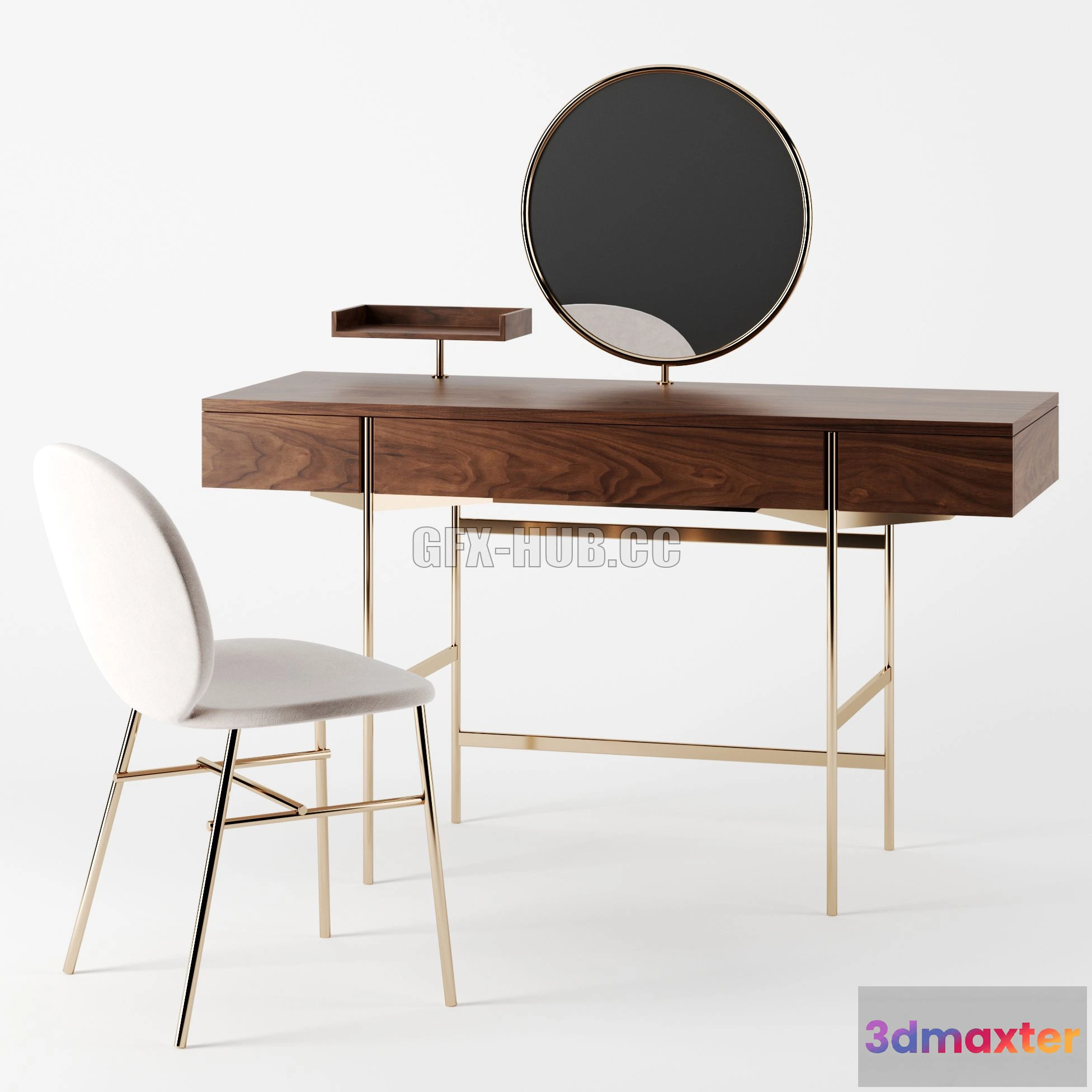 1202458 - FURNITURE 3D MODELS - LONJA Dressing Table & Kelly C Chair