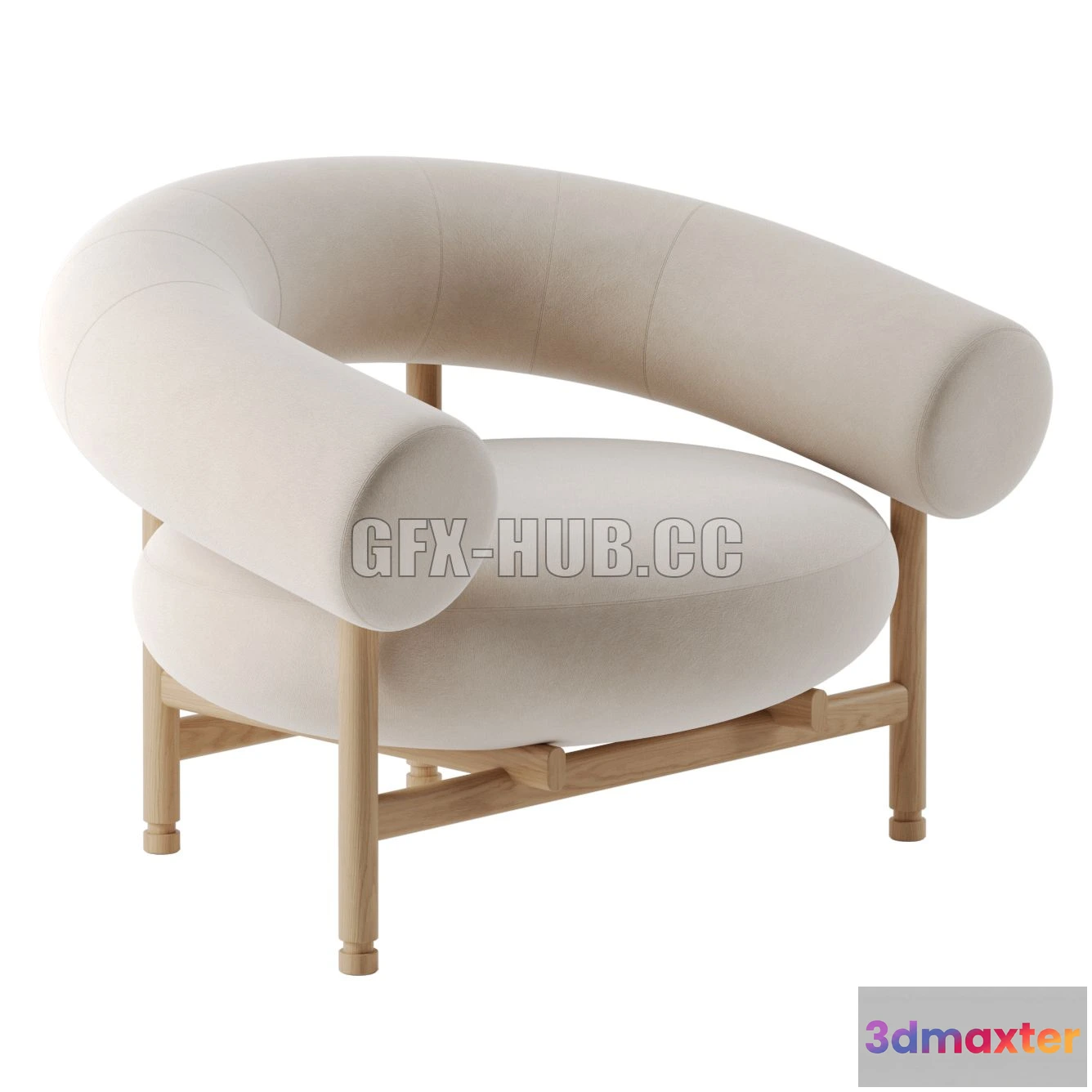 1202462 - FURNITURE 3D MODELS - Loop Lounge Chair by Wewood