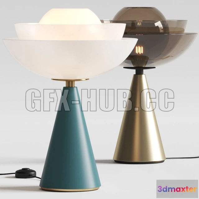 1202472 - FURNITURE 3D MODELS - Lotus Table Lamps by Mason Editions