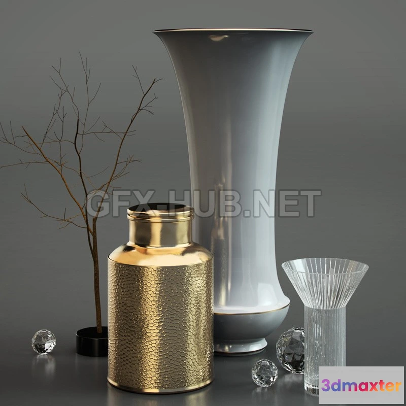 1202536 - FURNITURE 3D MODELS - Luxury Deco Vase