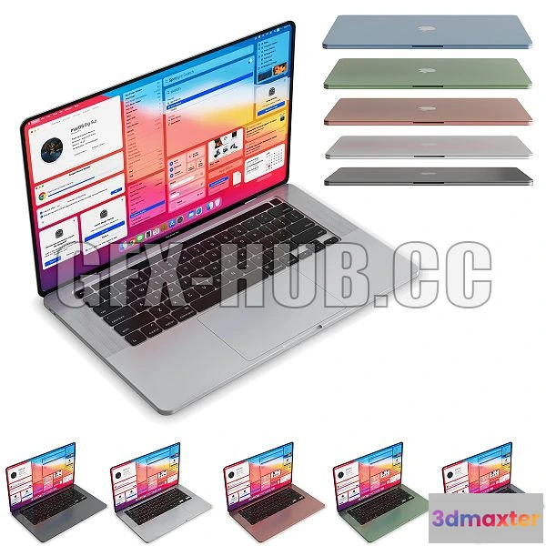 1202558 - FURNITURE 3D MODELS - Mac Book PRO All Colors