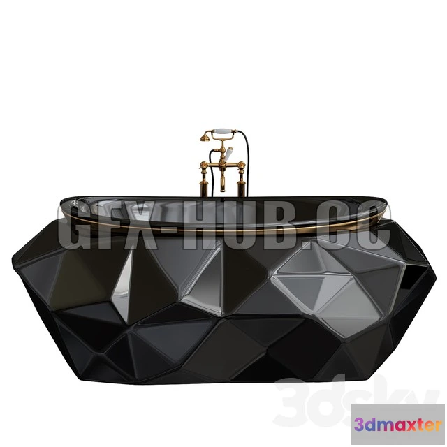 1202602 - FURNITURE 3D MODELS - Maison Valentina Bath Black Diamond
