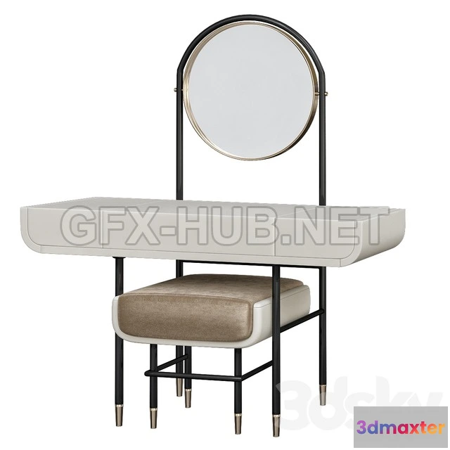 1202614 - FURNITURE 3D MODELS - MAKE UP Mirror Work Table with