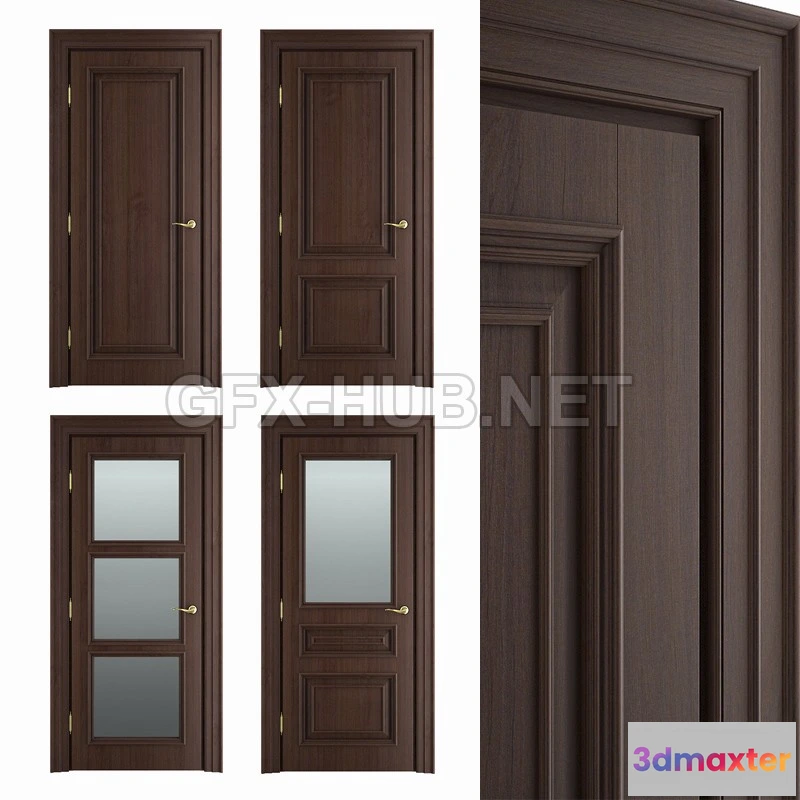 1202734 - FURNITURE 3D MODELS - Massivstyle Interier CHOCOLATE Door 01