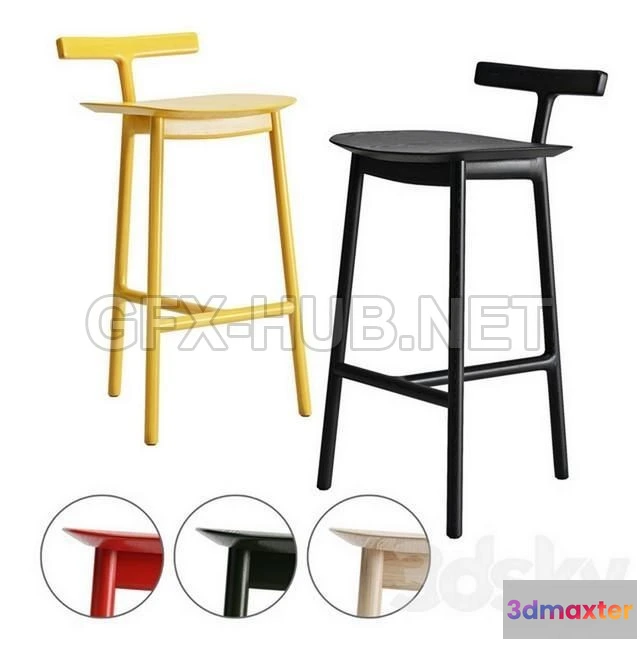 1202744 - FURNITURE 3D MODELS - Mattiazzi radice stools