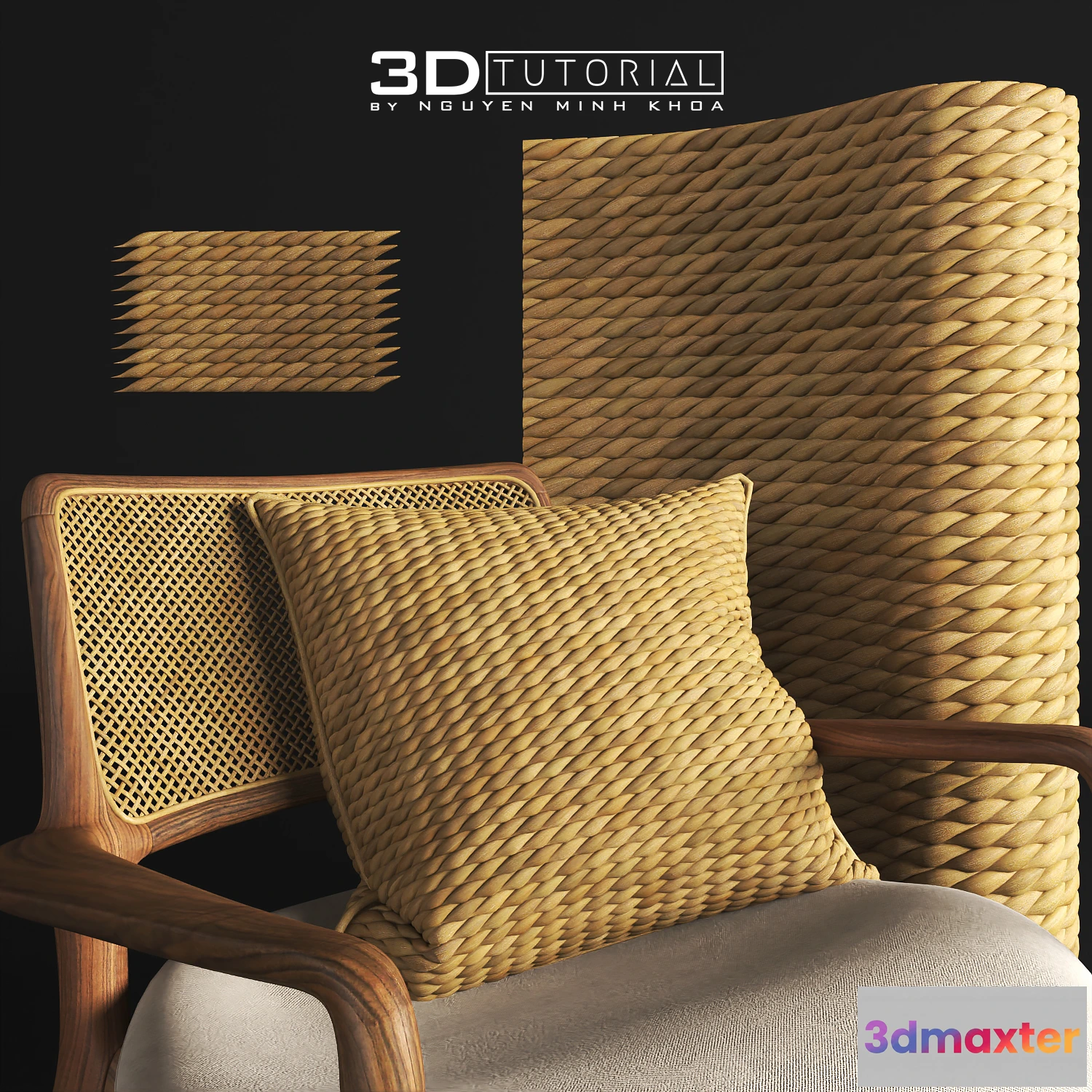 1202756 - FURNITURE 3D MODELS - Mẫu 14 đan mây tre 3dtutorial byNguyenMinhKhoa