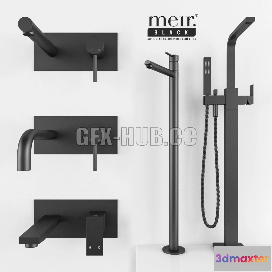 1202816 - FURNITURE 3D MODELS - Meir Black Set 06