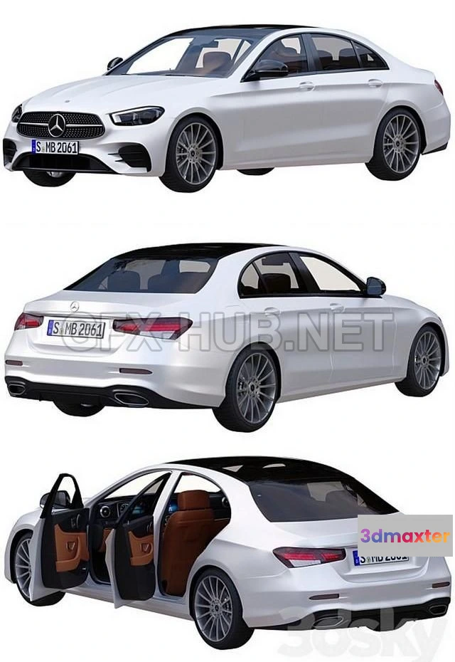 1202836 - FURNITURE 3D MODELS - Mercedes Benz E Class AMG line 2021