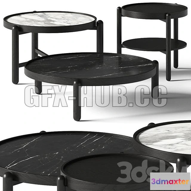 1202868 - FURNITURE 3D MODELS - Meridiani Vittorio Coffee and Side Tables