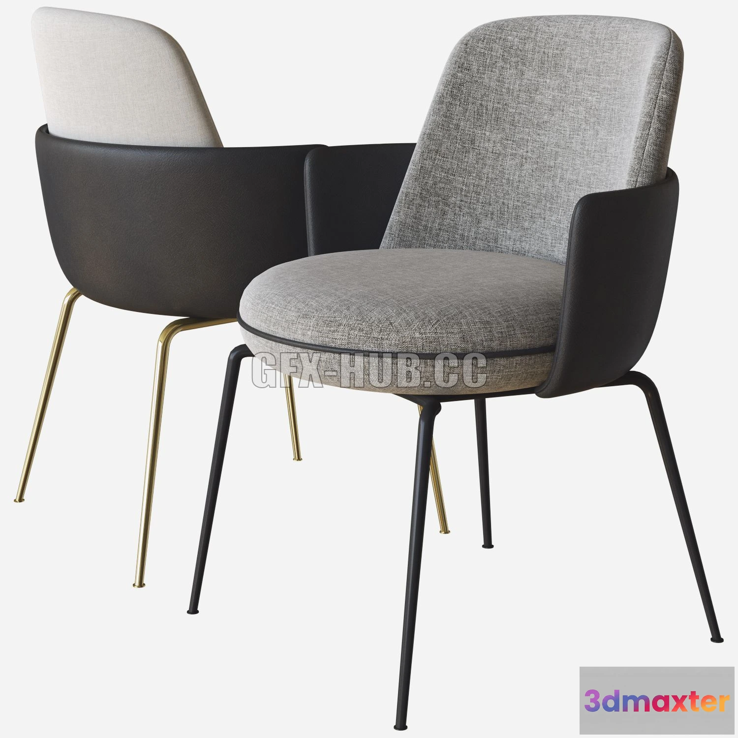 1202874 - FURNITURE 3D MODELS - Merwyn Dining Chair Domo 02