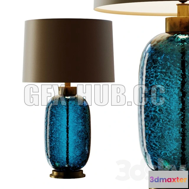 1202908 - FURNITURE 3D MODELS - Mid Century Studio Art Glass Buffet Lamp 3