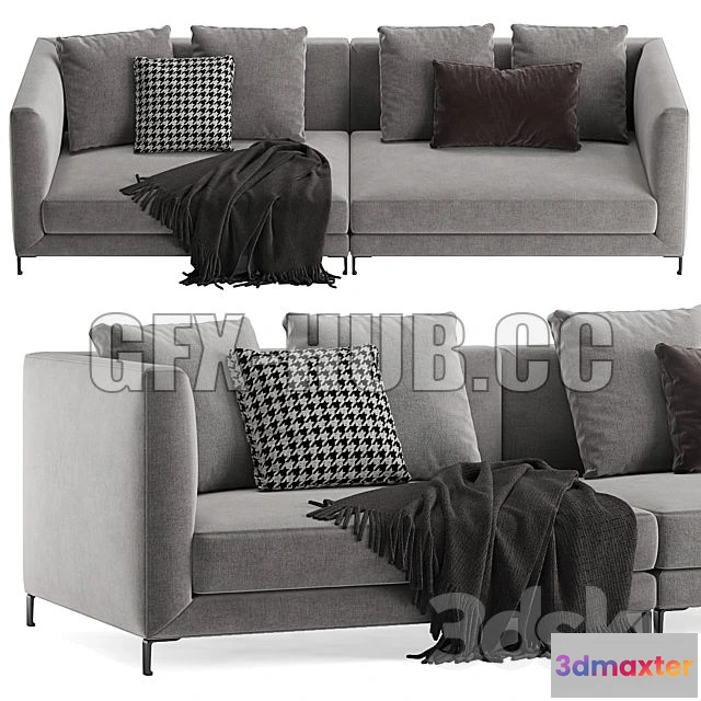 1202946 - FURNITURE 3D MODELS - Minotti Allen Sofa