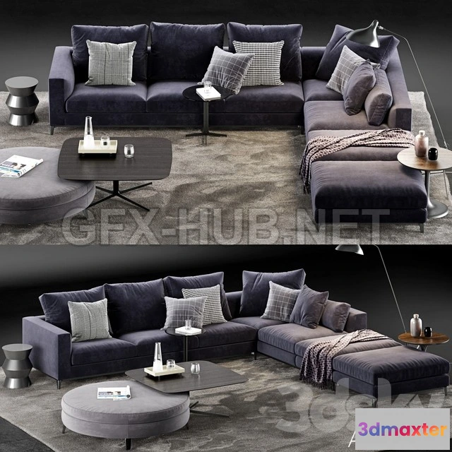 1202954 - FURNITURE 3D MODELS - Minotti Andersen Sofa 5