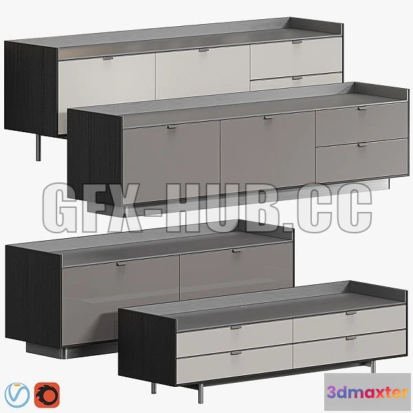 1202968 - FURNITURE 3D MODELS - MINOTTI DARREN DINING SIDEBOARD