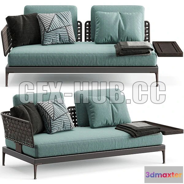 1202992 - FURNITURE 3D MODELS - Minotti Patio Sofa with Top