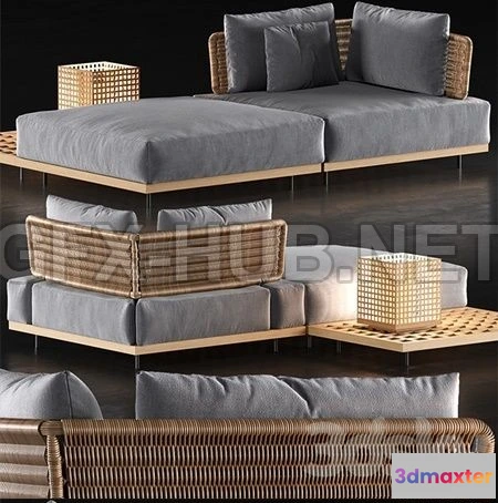 1202996 - FURNITURE 3D MODELS - Minotti Quadrado 2