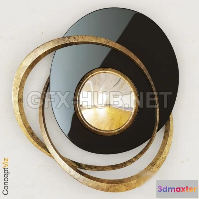 1203010 - FURNITURE 3D MODELS - Miroir Saturnales Prune