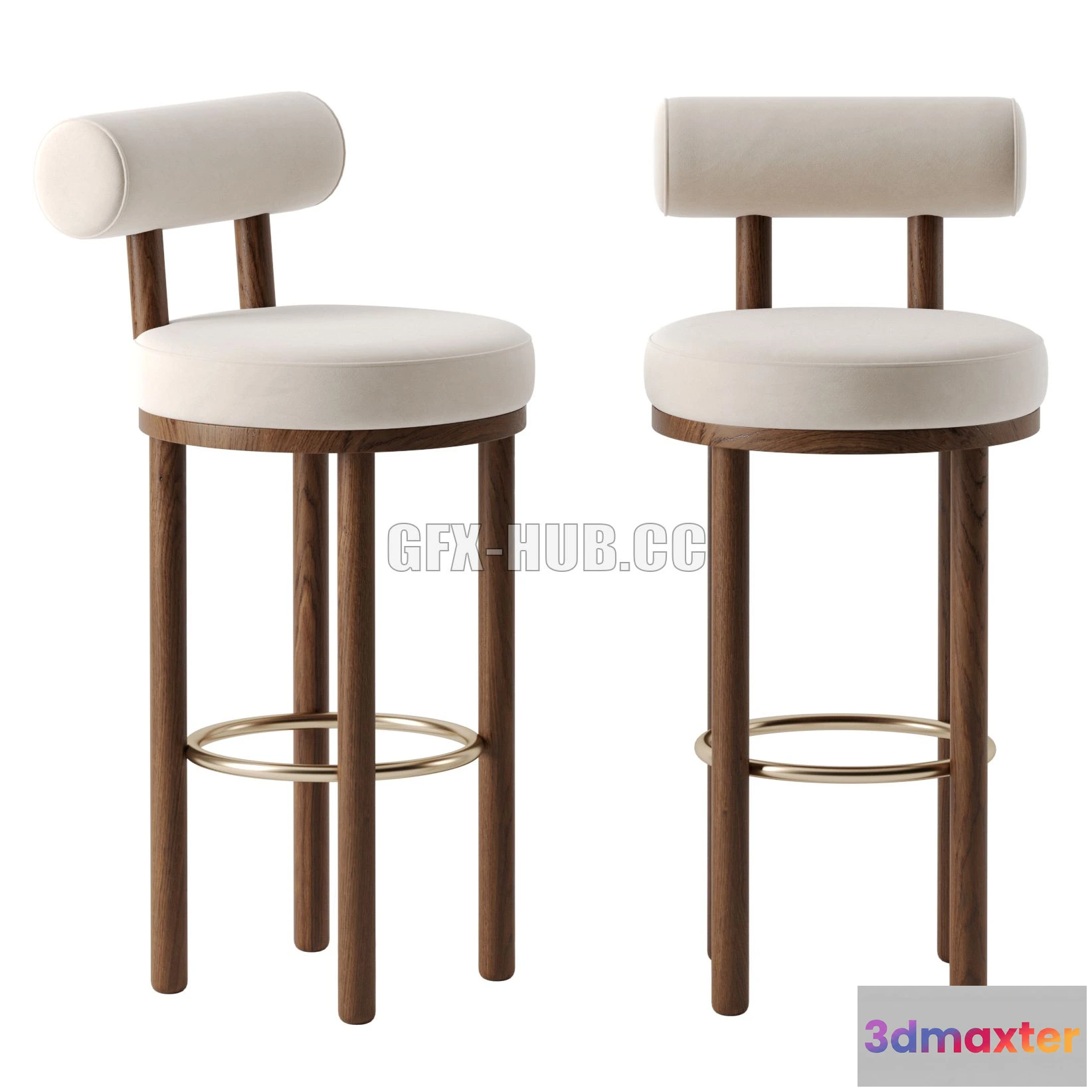 1203058 - FURNITURE 3D MODELS - Moca Bar Chair by Collector