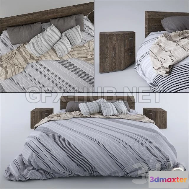 1203062 - FURNITURE 3D MODELS - Modern bed