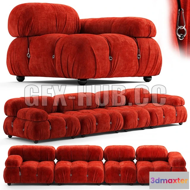 1203096 - FURNITURE 3D MODELS - Modular sofa CAMALEONDA by B&B Italia