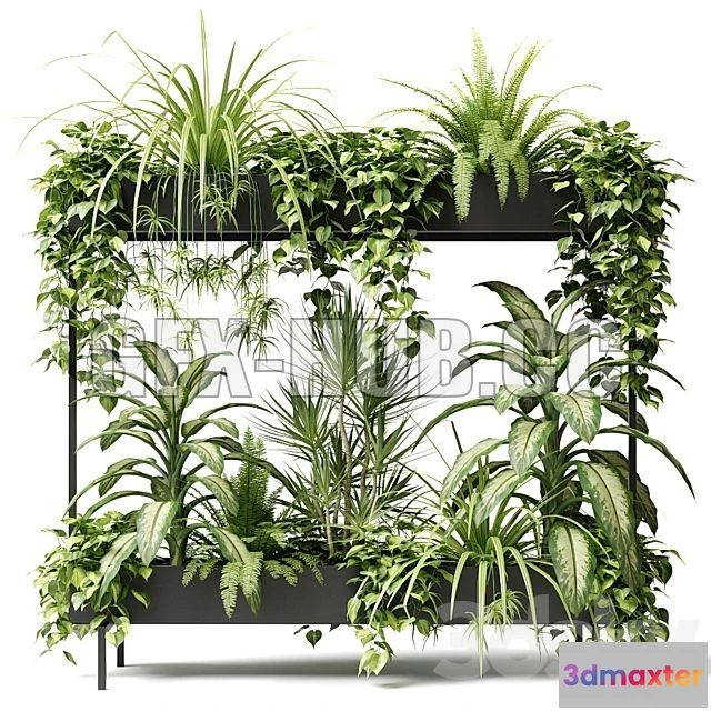 1203186 - FURNITURE 3D MODELS - Mynthe Rectangular Two Storey Planter