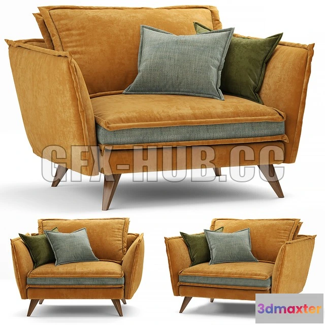 1203206 - FURNITURE 3D MODELS - Naroznik Leone Armchair by MODALTO CONCEPT