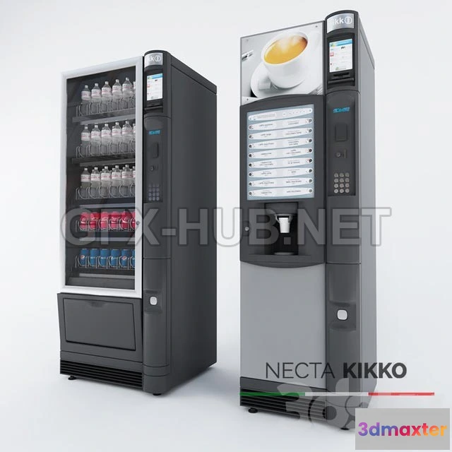 1203232 - FURNITURE 3D MODELS - Necta Kikko Vending and Snack Machine