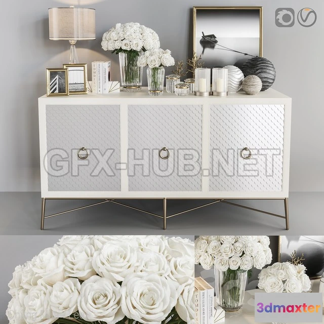 1203236 - FURNITURE 3D MODELS - Neiman Marcus Sideboard Set 001