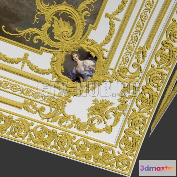 1203246 - FURNITURE 3D MODELS - Neoclassical Plaster Ceiling Model 193 By Tuan Anh