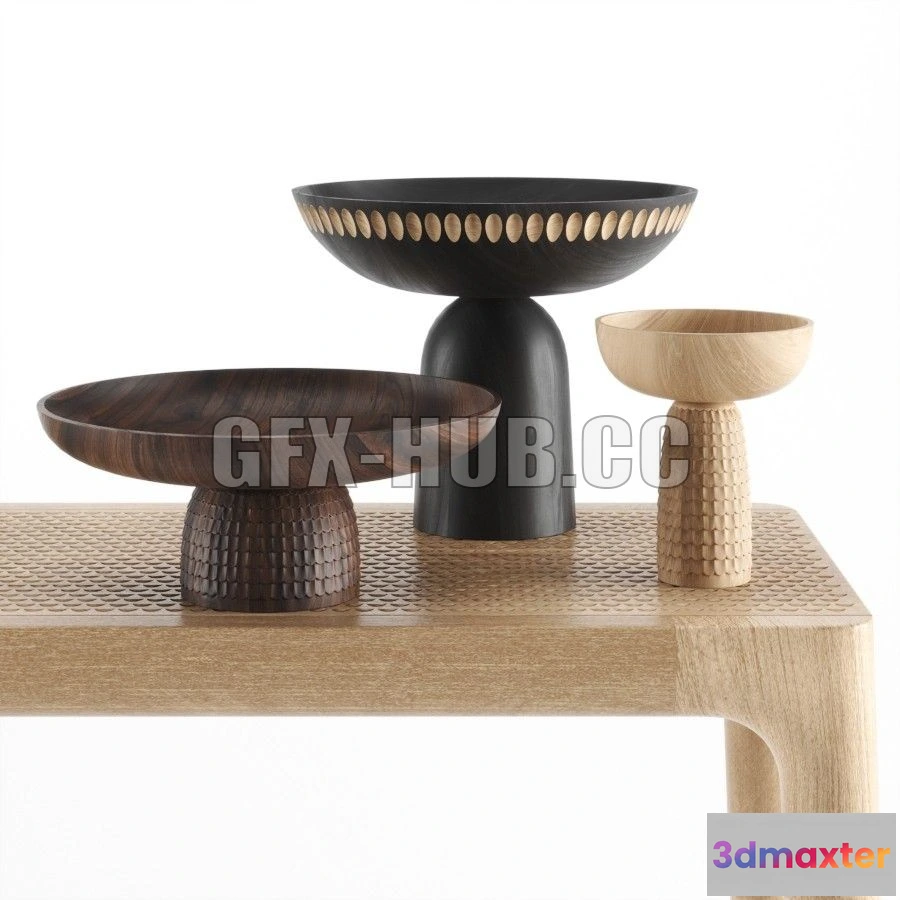 1203268 - FURNITURE 3D MODELS - Nera Bowls And Unna Console