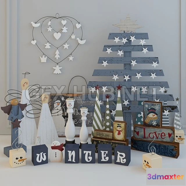 1203278 - FURNITURE 3D MODELS - New Year’s set «Winter»