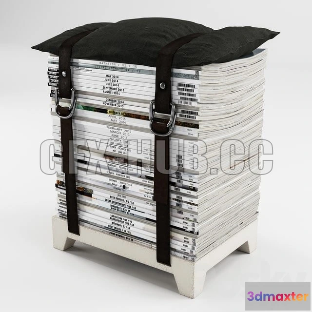 1203308 - FURNITURE 3D MODELS - Njustudio Hockenheimer Sitzhocker