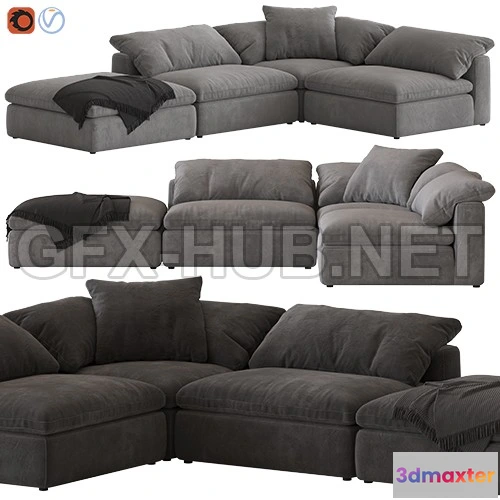 1203310 - FURNITURE 3D MODELS - Noble Souls Realm Modular Sofa