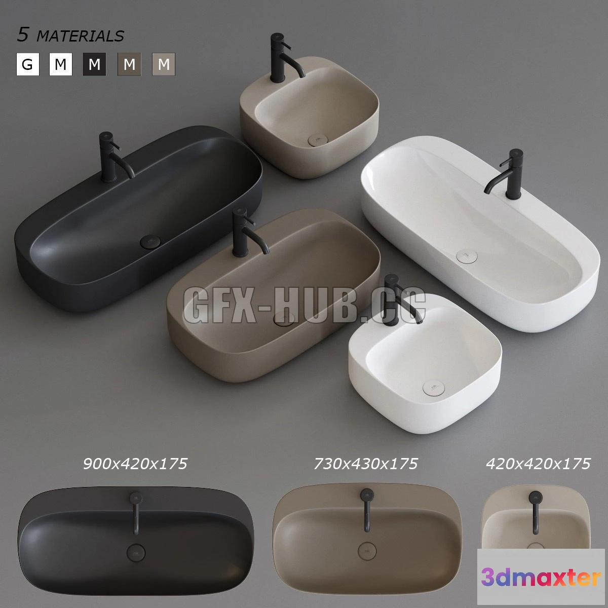 1203320 - FURNITURE 3D MODELS - Noken Arquitect countertop washbasin