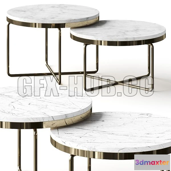 1203346 - FURNITURE 3D MODELS - Nordic Studio Lounge Nesting Coffee Tables