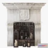 1203400 - FURNITURE 3D MODELS - Old fireplace