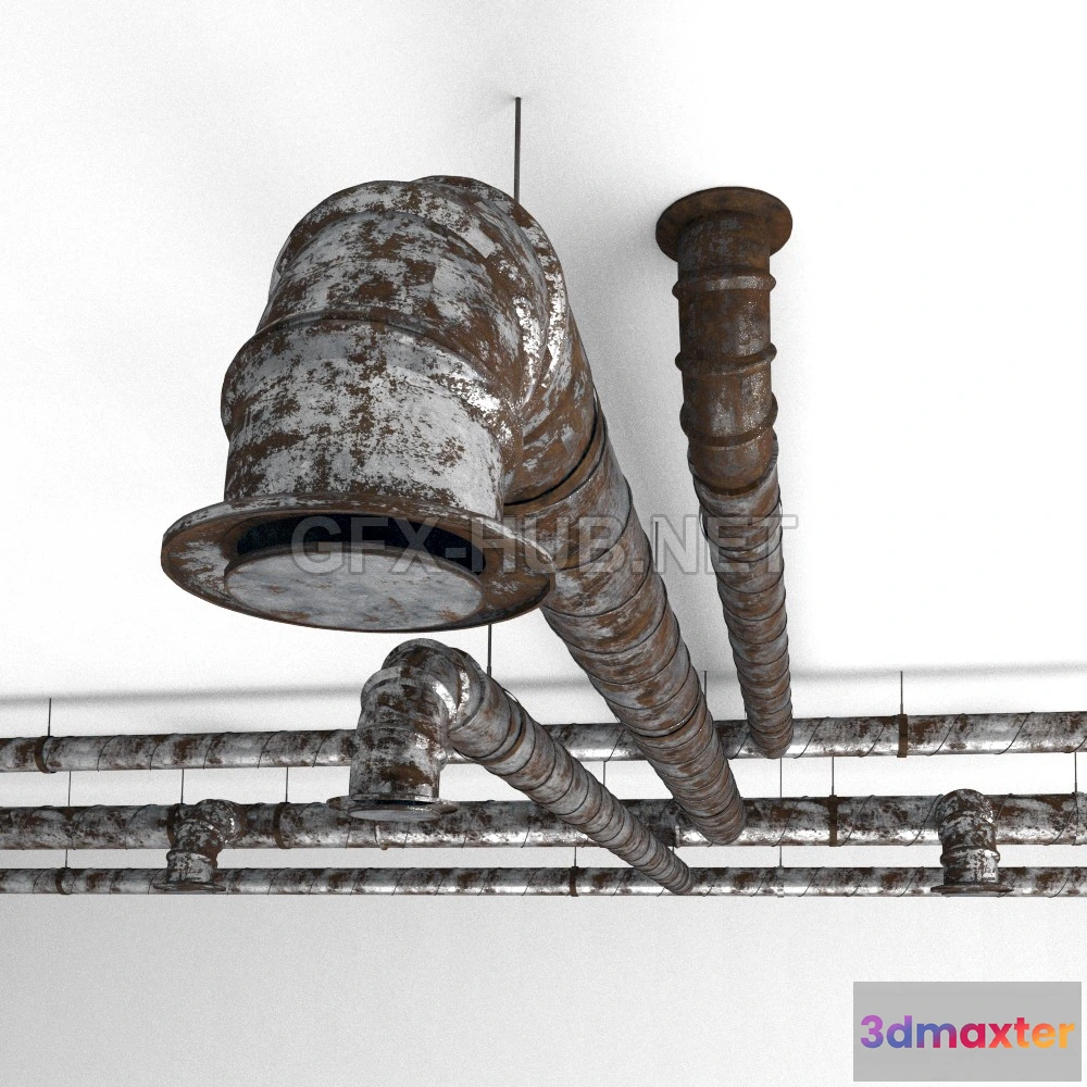 1203408 - FURNITURE 3D MODELS - Old ventilation pipes