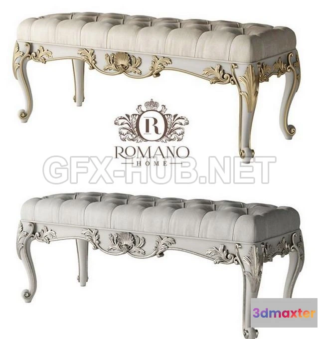 1203418 - FURNITURE 3D MODELS - Olivia Romano Home Bench