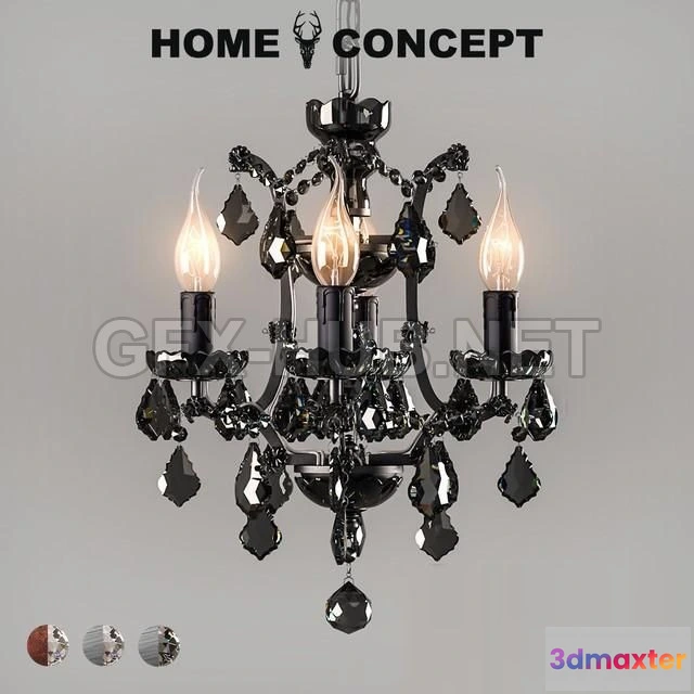 1203422 - FURNITURE 3D MODELS - OM Chandelier Crystal