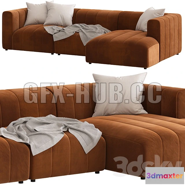 1203452 - FURNITURE 3D MODELS - Oregon Modular Sofa by Coco Republic