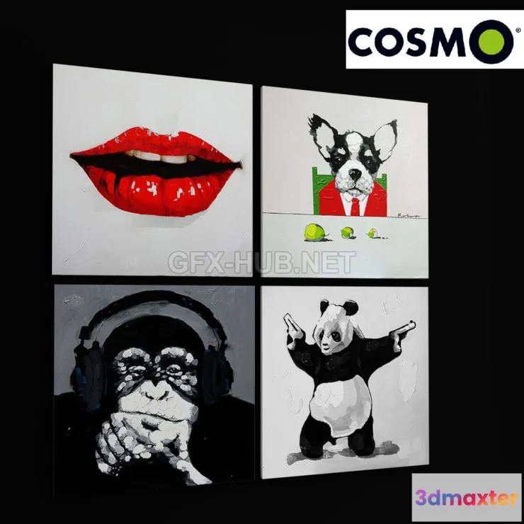 1203506 - FURNITURE 3D MODELS - Paintings Cosmo