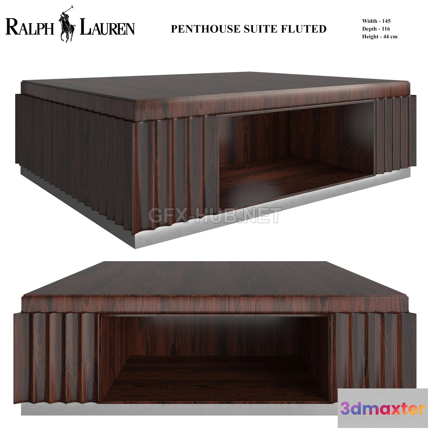 1203606 - FURNITURE 3D MODELS - Penthouse Suite Fluted Cocktail