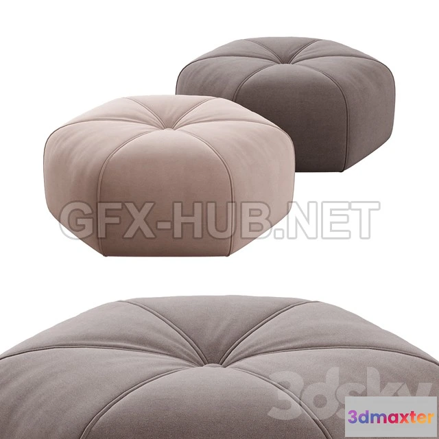 1203626 - FURNITURE 3D MODELS - Philipp Selva Ottoman Kingsley