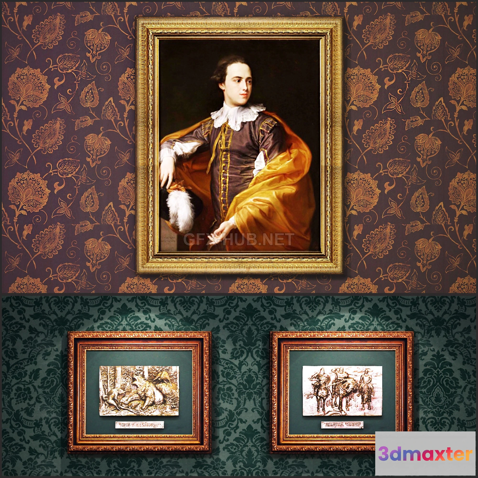 1203640 - FURNITURE 3D MODELS - Picture in a frame (collection 4)