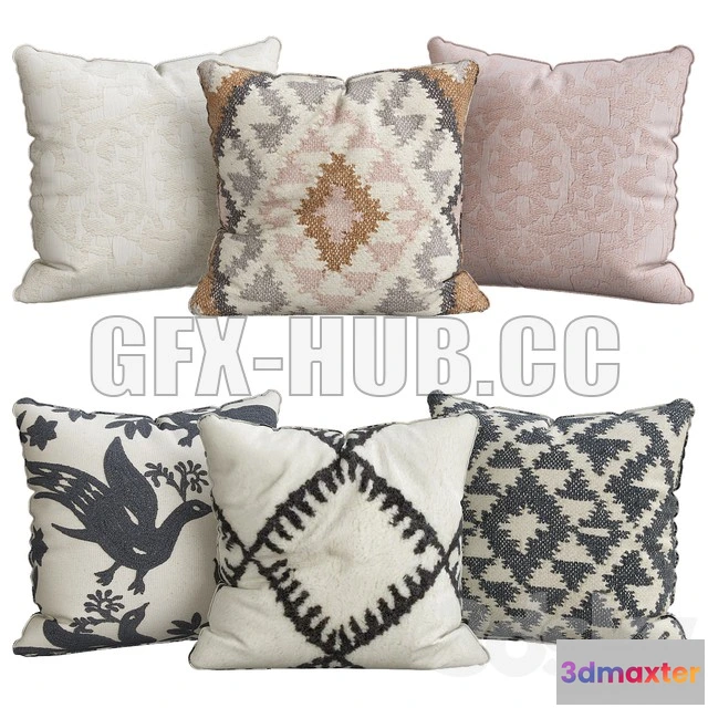 1203664 - FURNITURE 3D MODELS - Pillows for Sofa 6 Pieces No 72