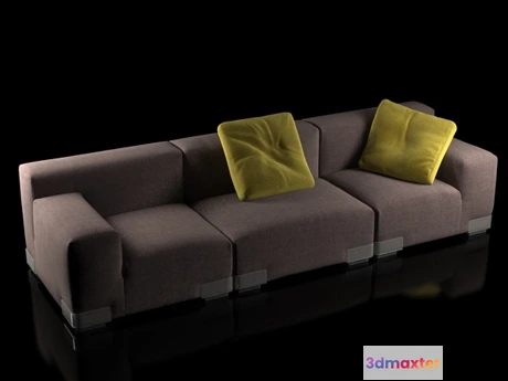 1203834 - FURNITURE 3D MODELS - Plastics Duo Sofa 3