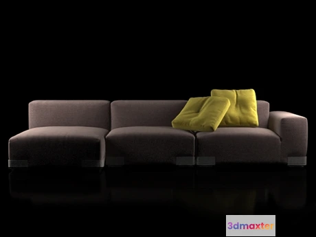1203836 - FURNITURE 3D MODELS - Plastics Duo Sofa 4