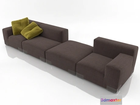 1203838 - FURNITURE 3D MODELS - Plastics Duo Sofa 5